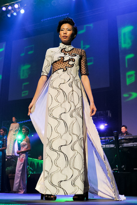 Model wearing Annie Nguyen Fashion