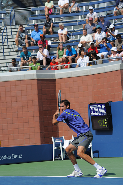Marin Cilic playing at the US Open on Court 17